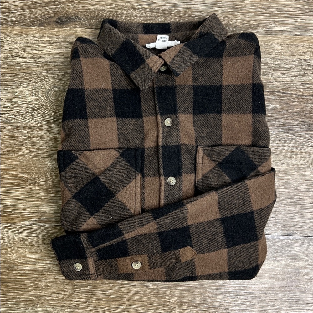 ✨BeachLunchLounge Brown & Black Buffalo Plaid Flannel Shirt | Soft Button Down✨